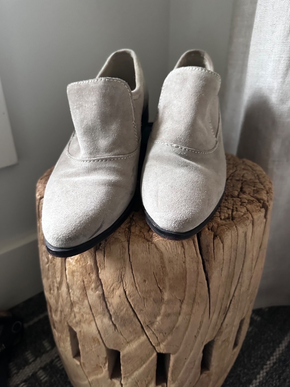 Free People Natural Suede Loafer Shoes - Picture 3 of 4